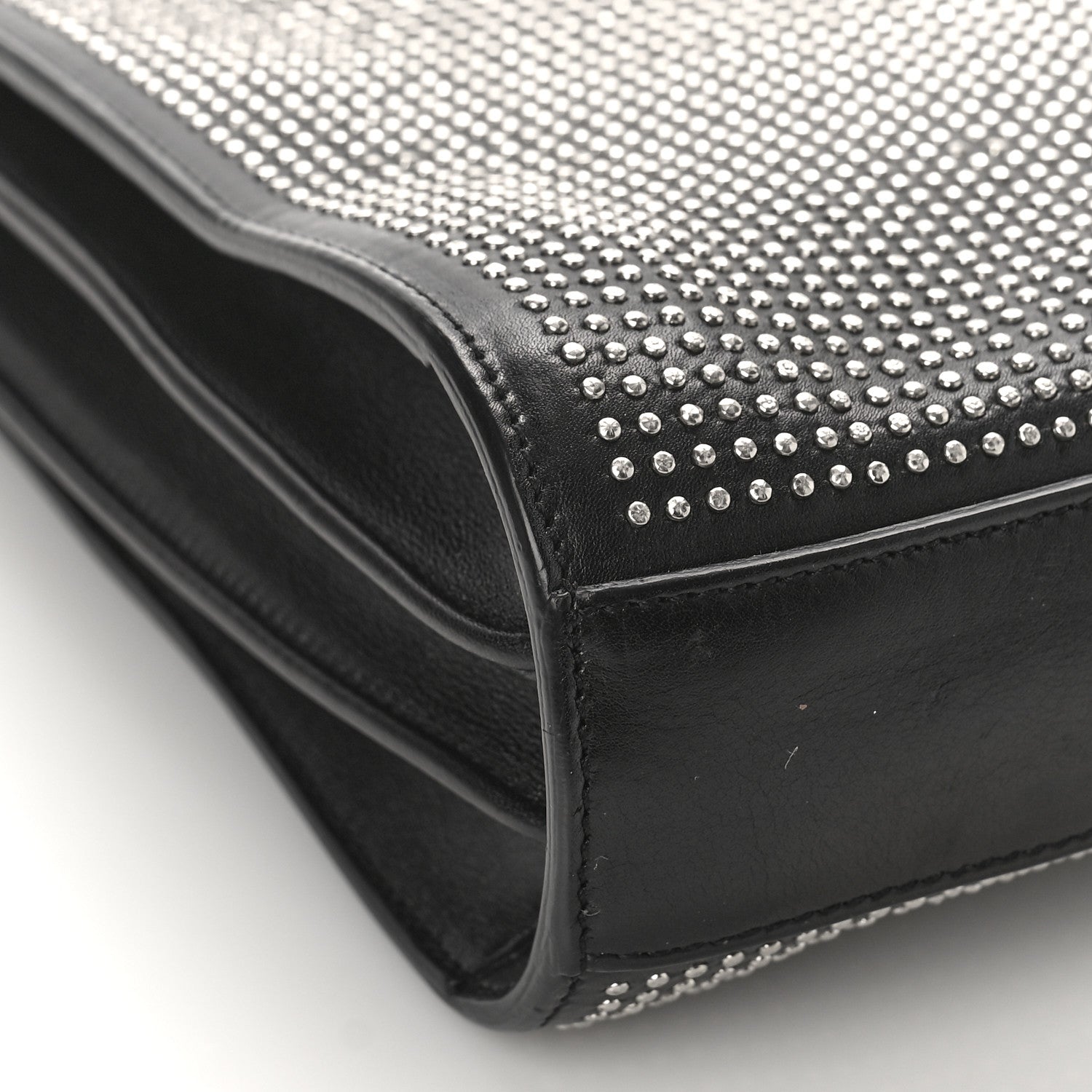 Saint Laurent Calfskin Stud Sac De Jour Clutch Black 8 of 9