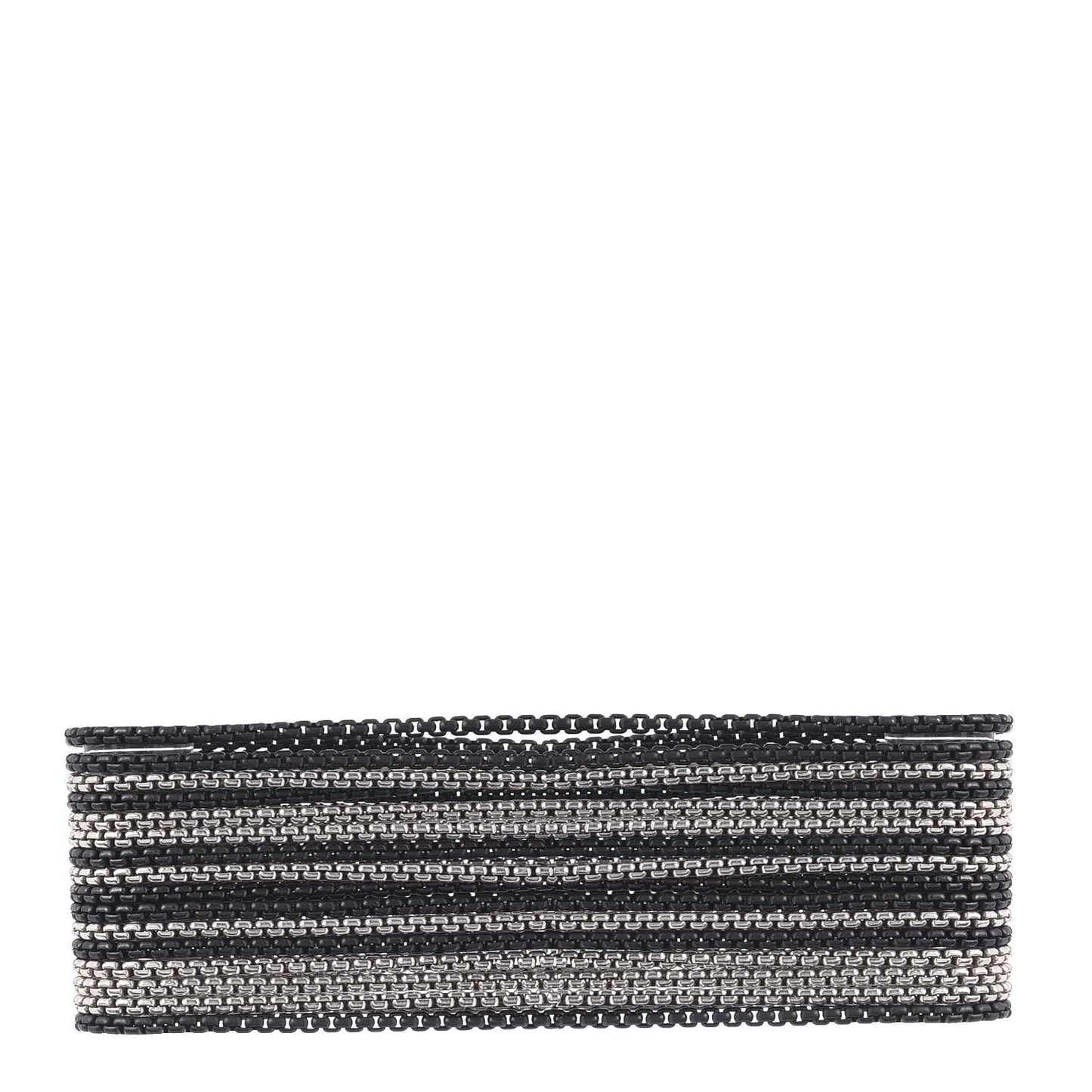 Darkened Sterling Silver Sixteen-Row Box Chain Bracelet