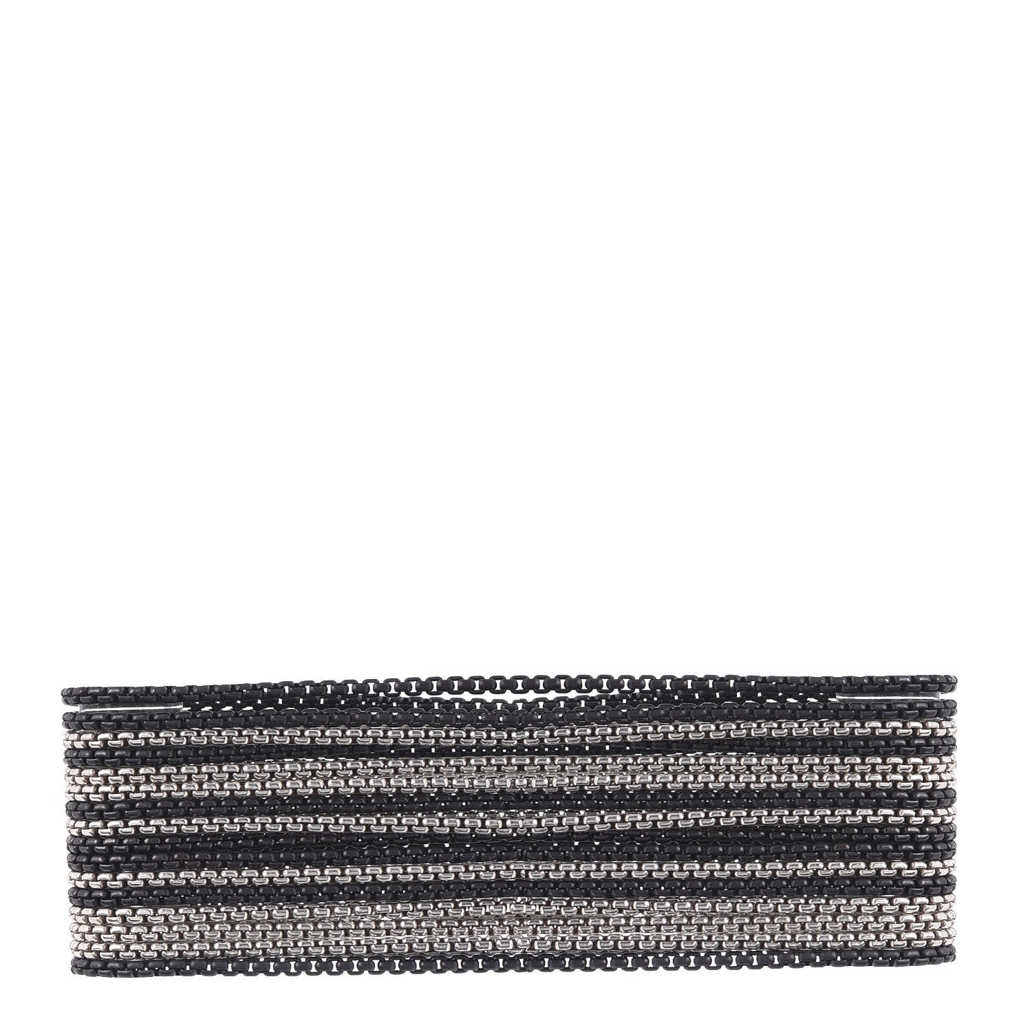 David Yurman Darkened Sterling Silver Sixteen-Row Box Chain Bracelet 1 of 4