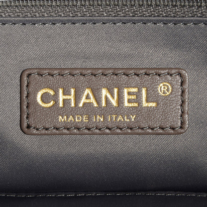 Chanel Calfskin Quilted Stitch Triptych Tote Grey 6 of 7