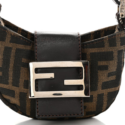 Fendi Zucca Mini Half Moon Baguette Tobacco 8 of 13