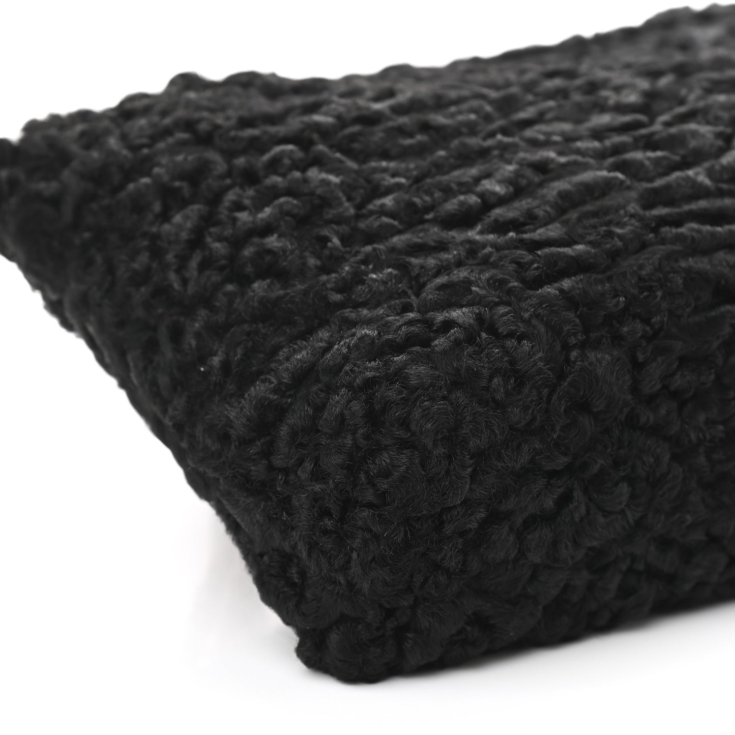 Persian Lamb Fur Shoulder Bag Black