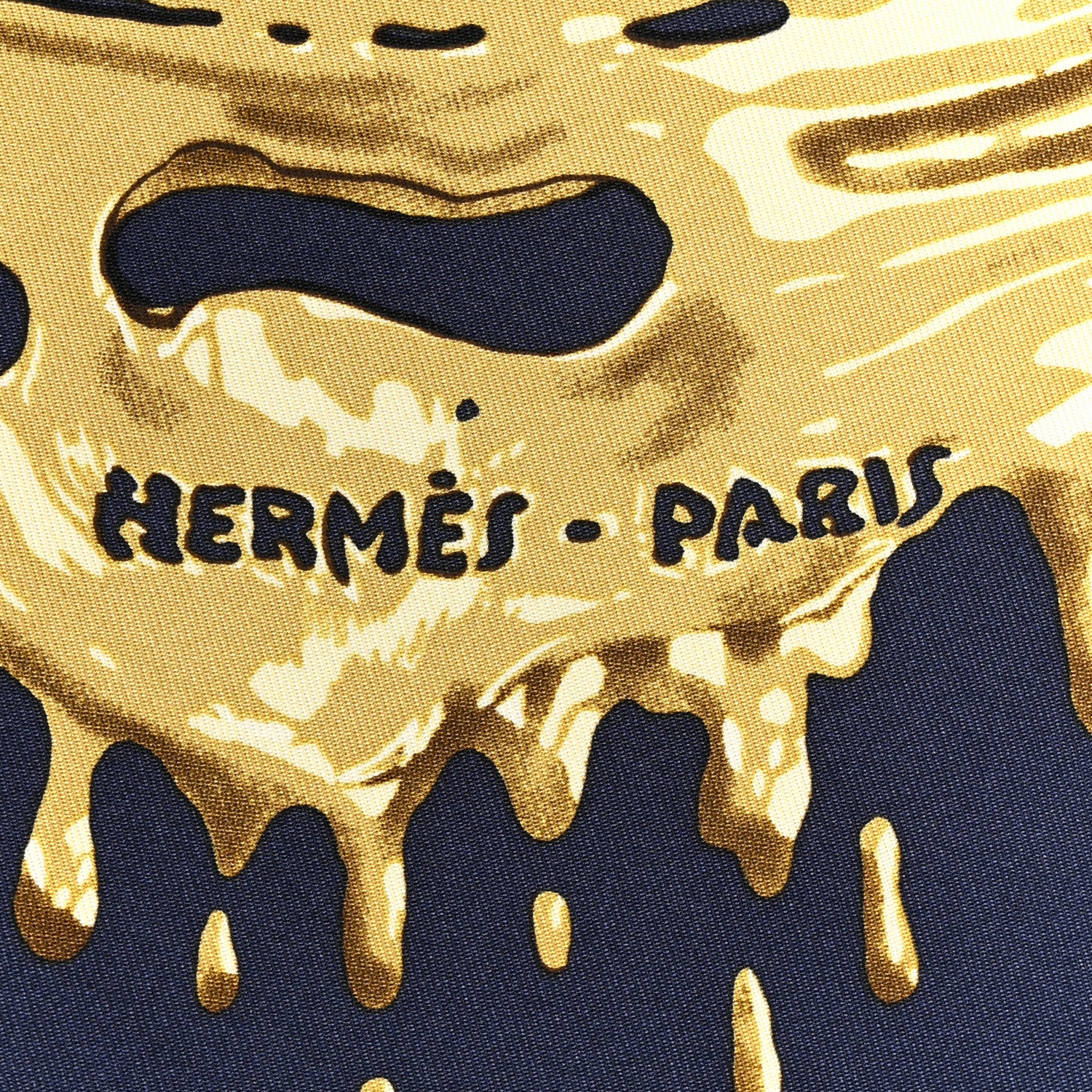Hermes Silk Peinture Fraiche Scarf 45 Bleu Black Bronze 2 of 5