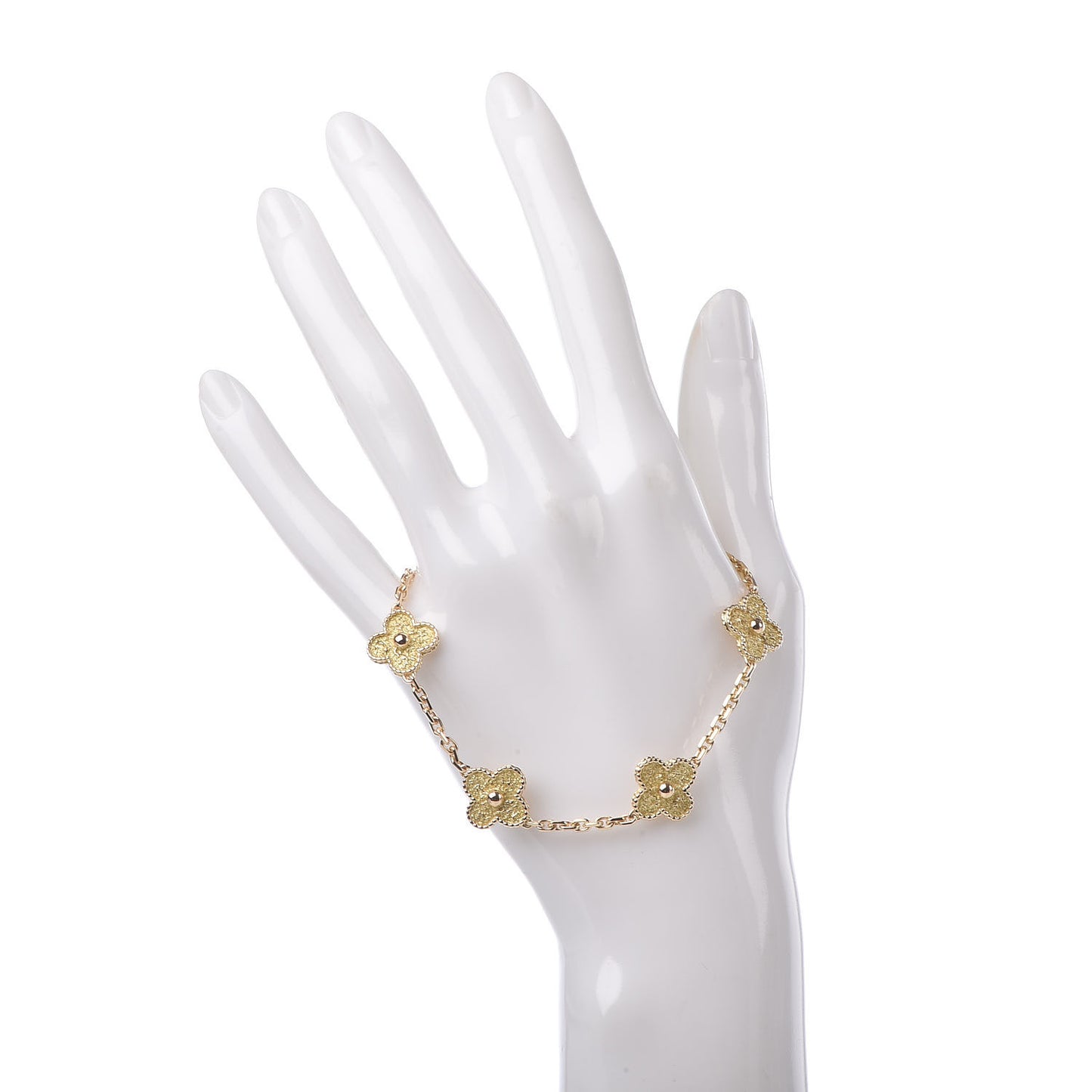 18K Yellow Gold 5 Motifs Vintage Alhambra Bracelet