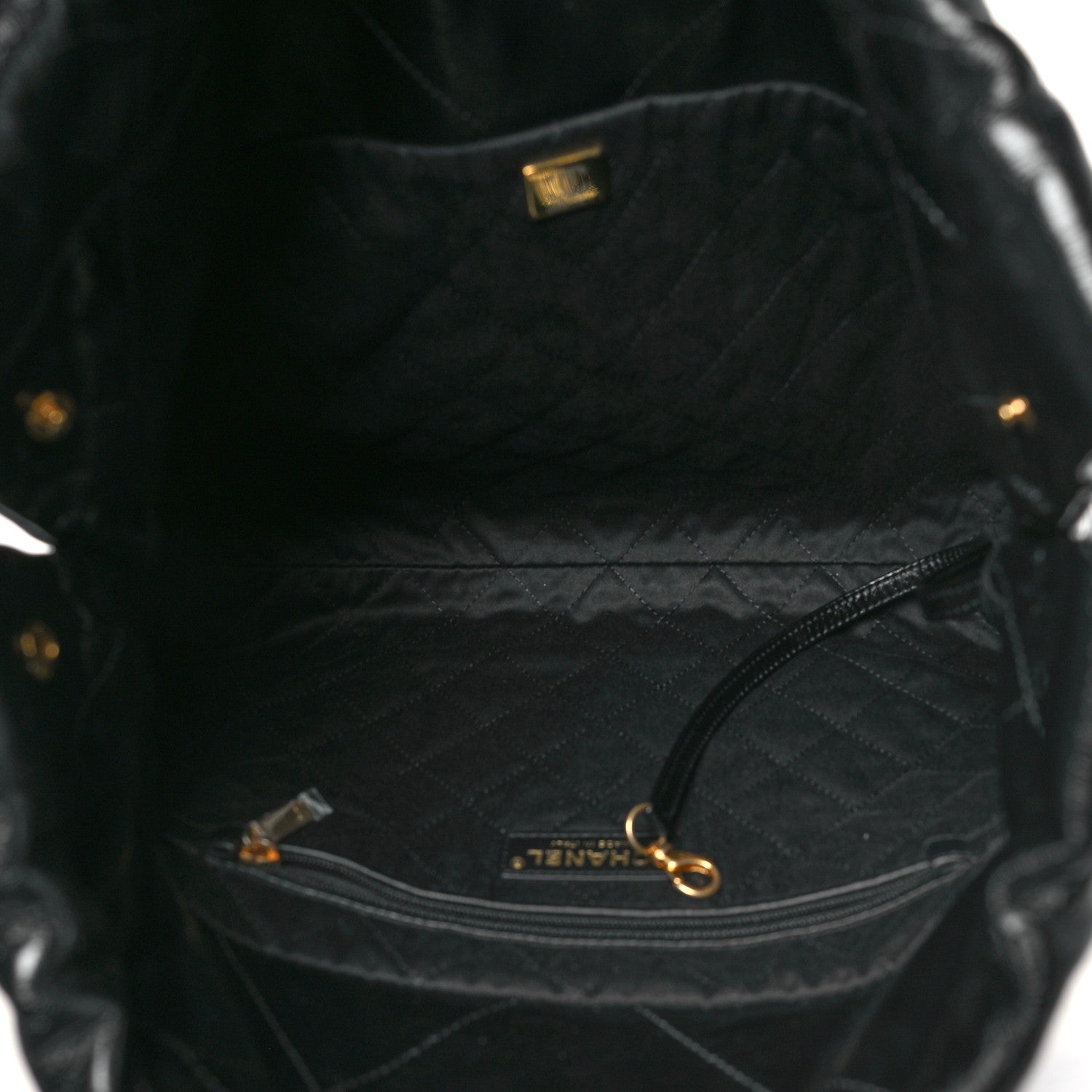 Chanel Shiny Calfskin Quilted Small Chanel 22 Black 5 of 10