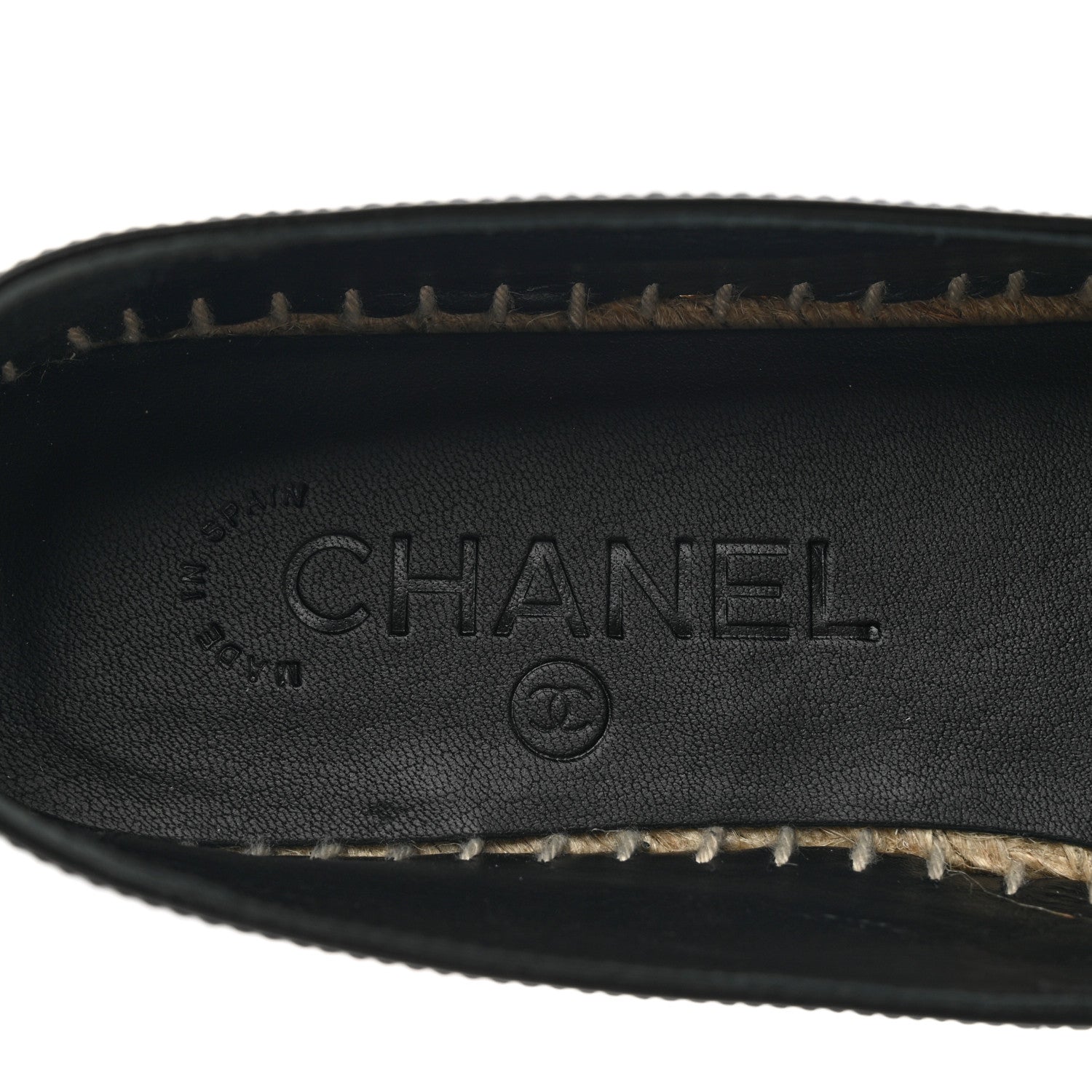 Chanel Patent Calfskin Crystal CC Espadrilles 37 Black 7 of 8