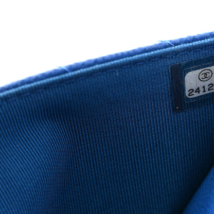 Chanel Caviar Chevron Quilted Wallet On Chain WOC Blue 7 of 13