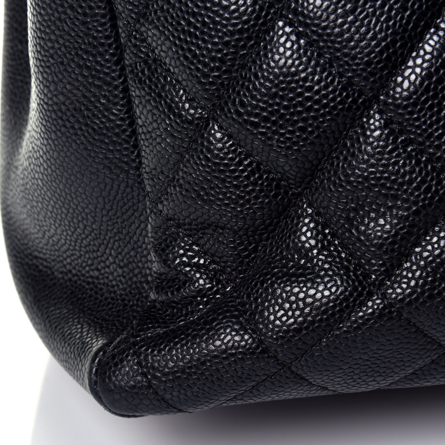 Caviar Quilted Grand Shopping Tote GST Black