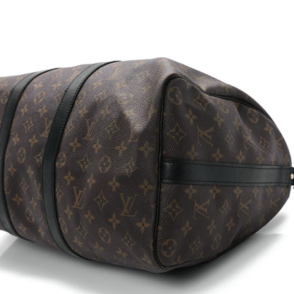 Louis Vuitton Monogram Macassar Keepall Bandouliere 45 9 of 12