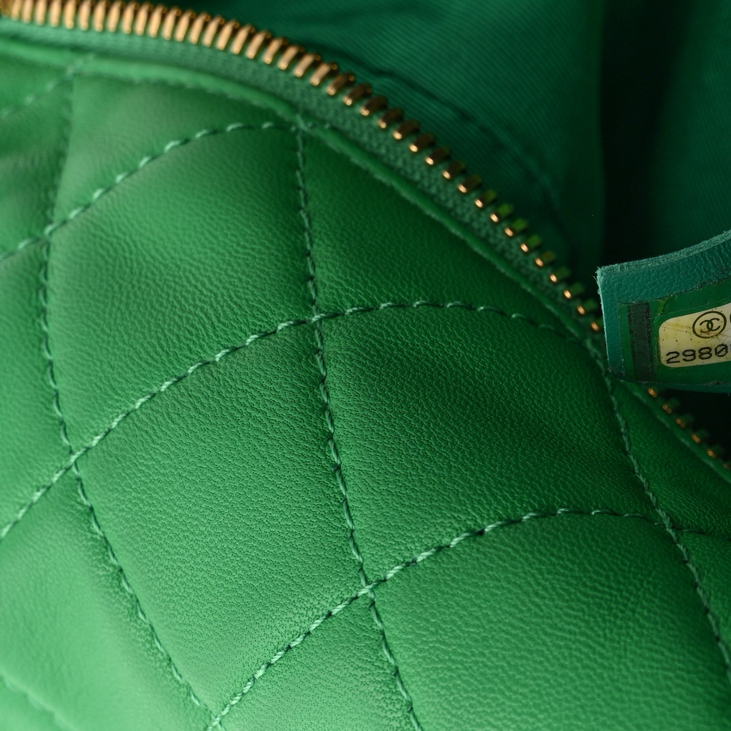 Chanel Lambskin Quilted Large Perfect Meeting Hobo Green 7 of 11