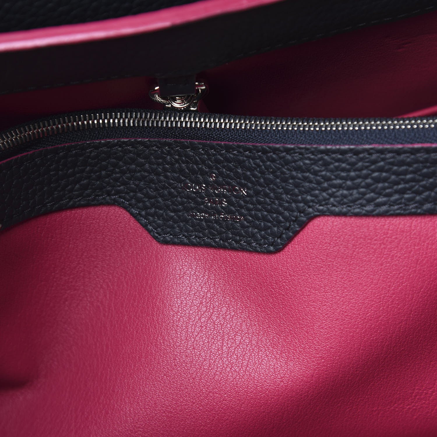 Louis Vuitton Taurillon Capucines MM Cobalt Fuchsia 6 of 10