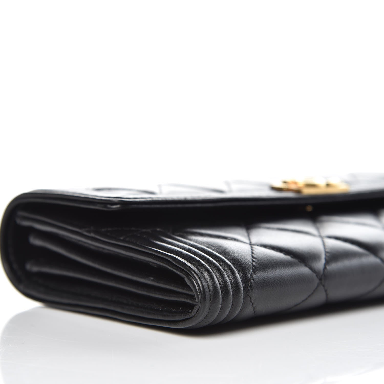 Chanel Lambskin Quilted Boy Flap Wallet Black 9 of 10