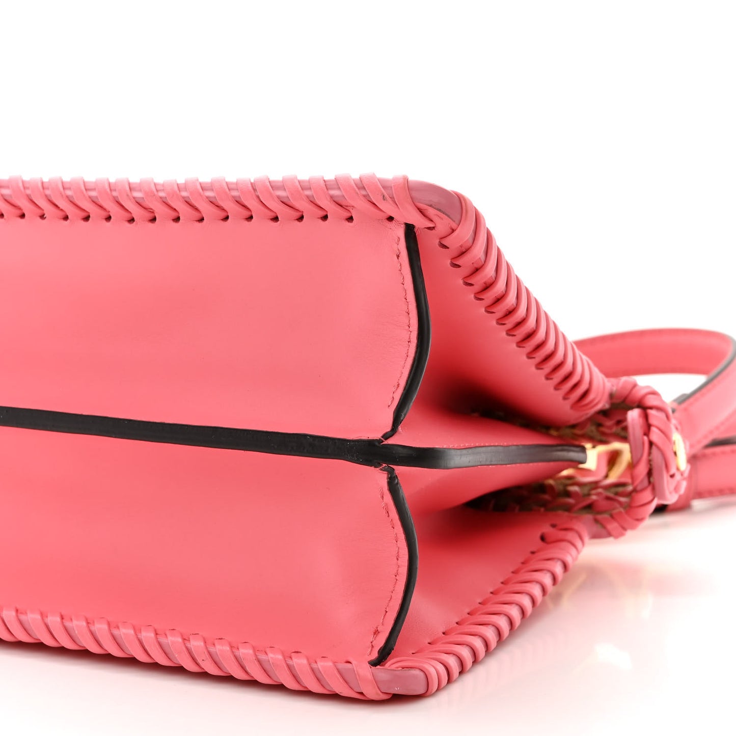 Vitello King Shiny Nappa Intreccio Petite Peekaboo I SEE U Satchel Pink Dalia