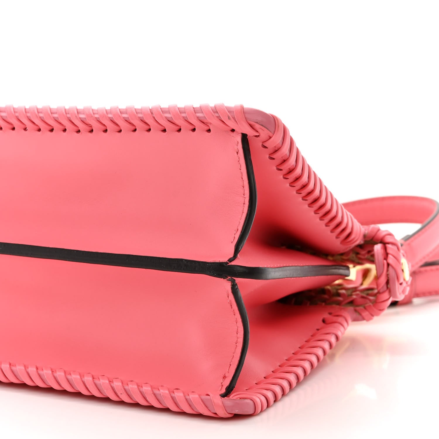 Fendi Vitello King Shiny Nappa Intreccio Petite Peekaboo I SEE U Satchel Pink Dalia 12 of 12