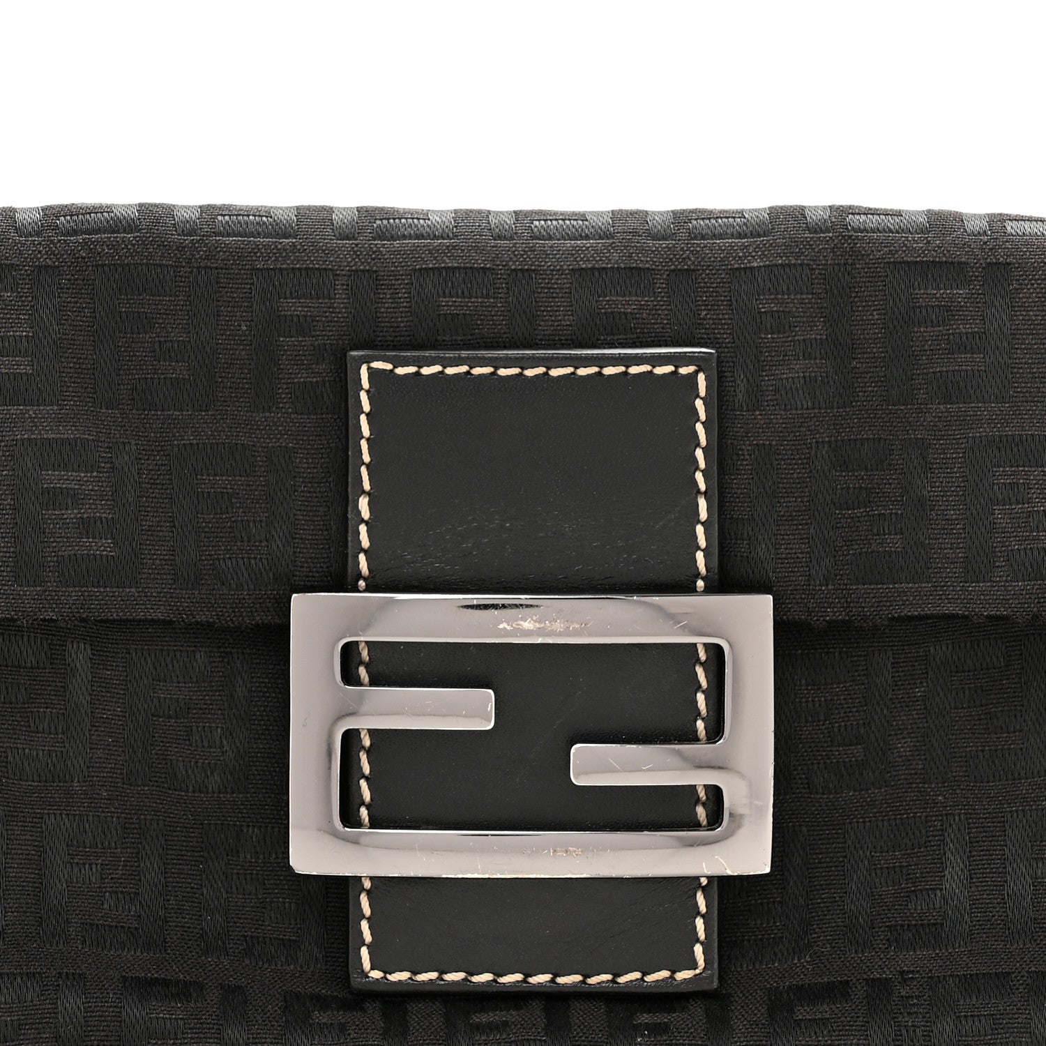 Fendi Zucchino Mini Baguette Black 8 of 15