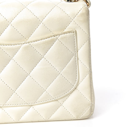Chanel Lambskin Quilted Mini Square Flap White 18 of 31