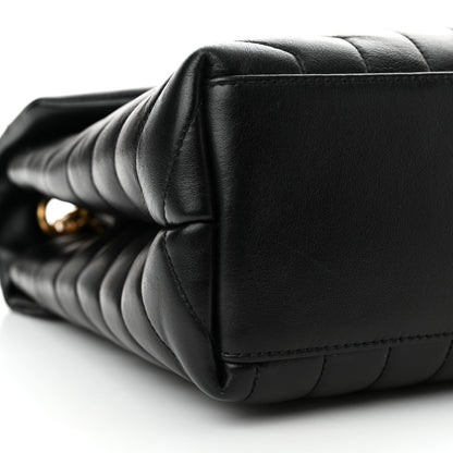 Saint Laurent Calfskin Y Quilted Monogram Medium Loulou Chain Satchel Black 9 of 11
