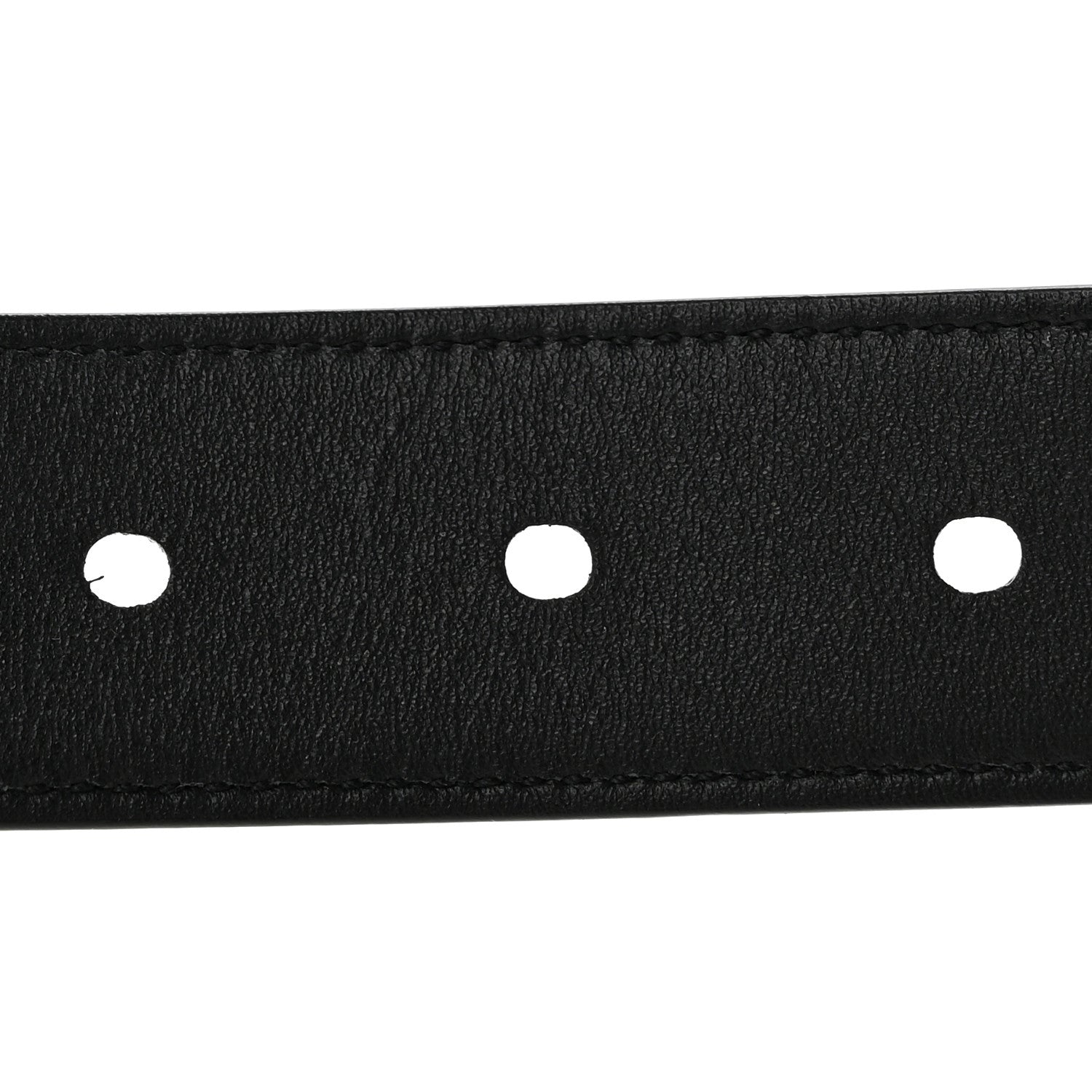 Saint Laurent Grained Calfskin Monogram Cassandre Square Buckle Belt 85 34 Black 4 of 8