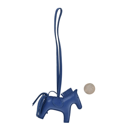 Hermes Milo Lambskin Grigri Rodeo Horse Bag Charm PM Bleu France 2 of 3