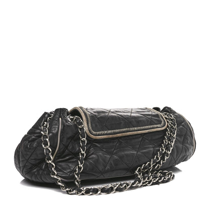 Chanel Lambskin Quilted East West Accordion Flap Black 3 of 11