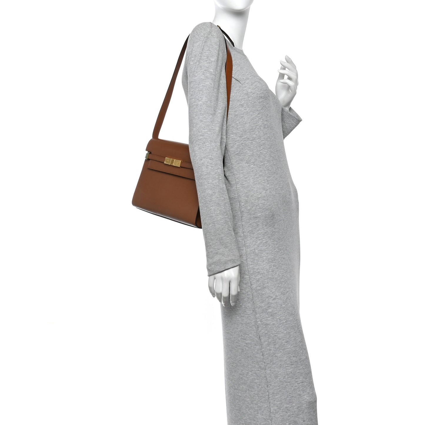 Smooth Calfskin Manhattan Shoulder Bag Brick
