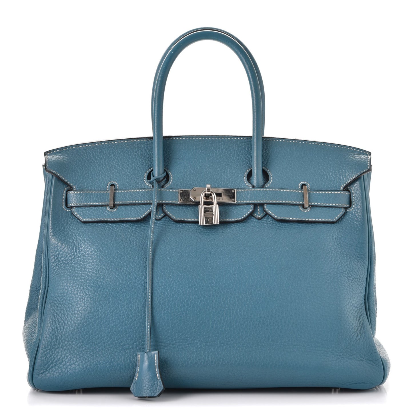 Taurillon Clemence Birkin 35 Blue Jean