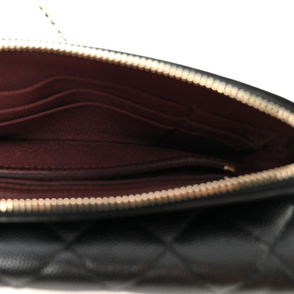Chanel Caviar Quilted Flap Phone Holder With Chain Black 5 of 11