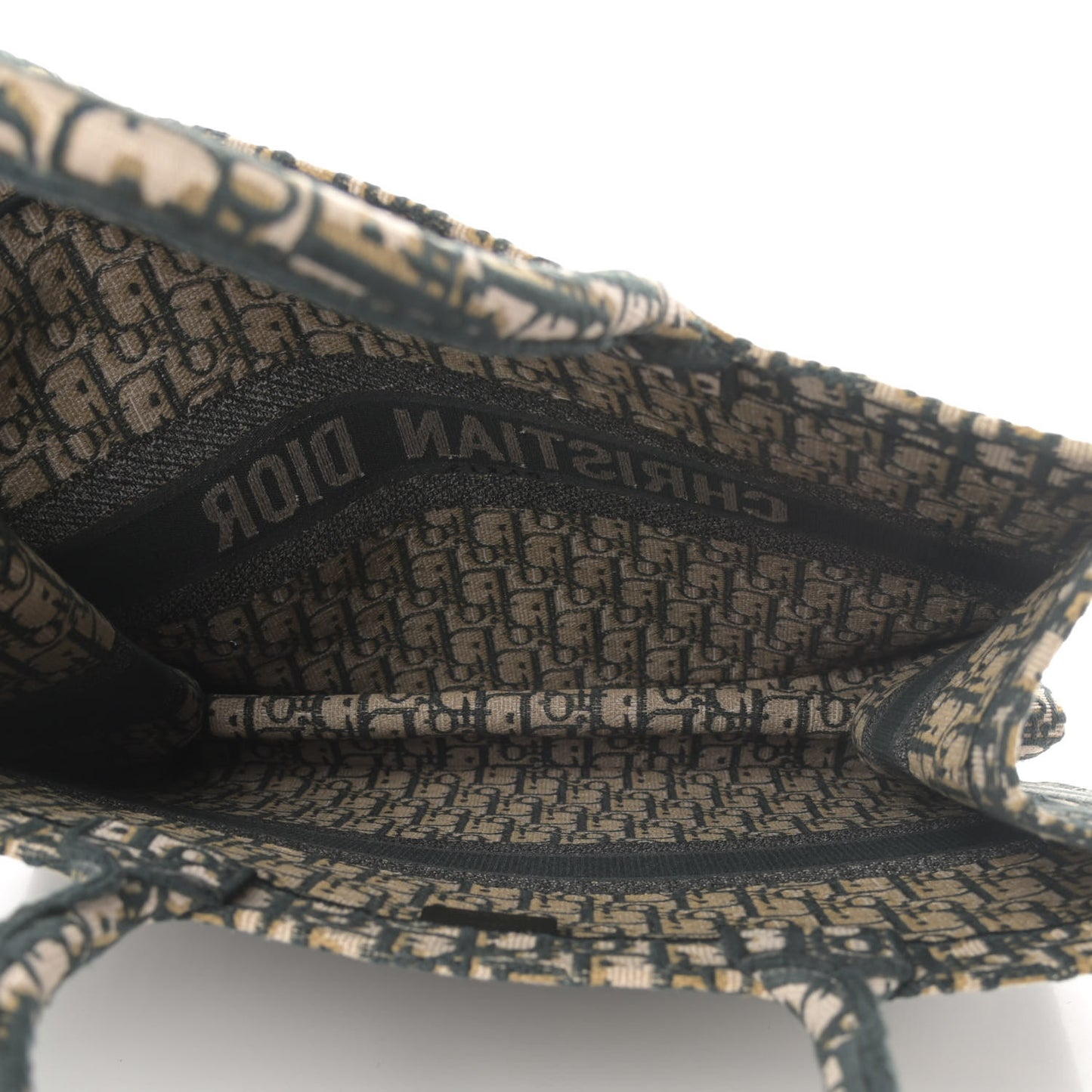 Oblique Large Book Tote Vert Multicolor