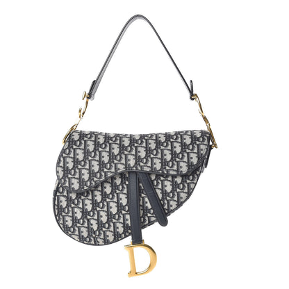 Christian Dior Oblique Saddle Bag Blue 1 of 11