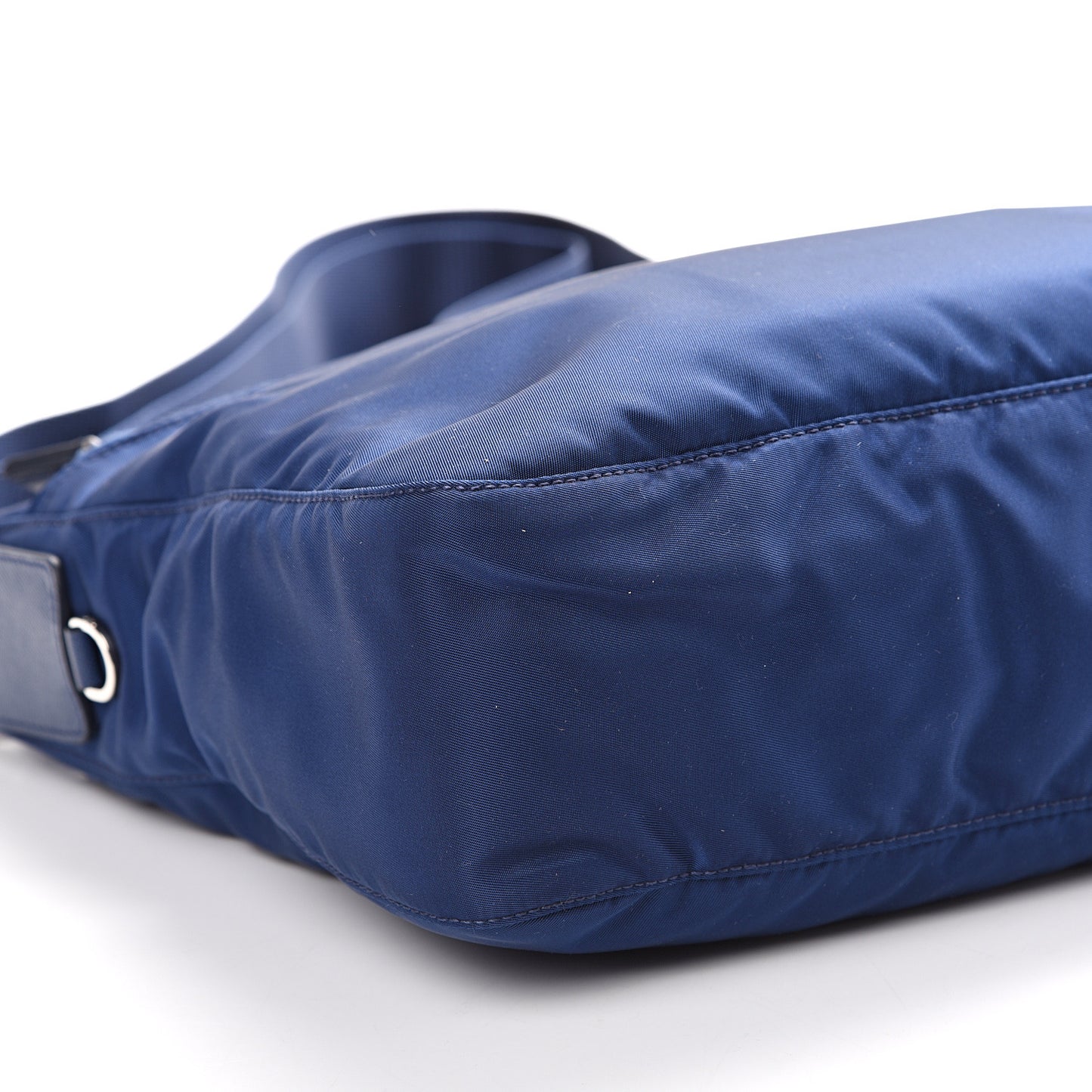 Nylon Vela Saffiano Flat Messenger Bag Royal