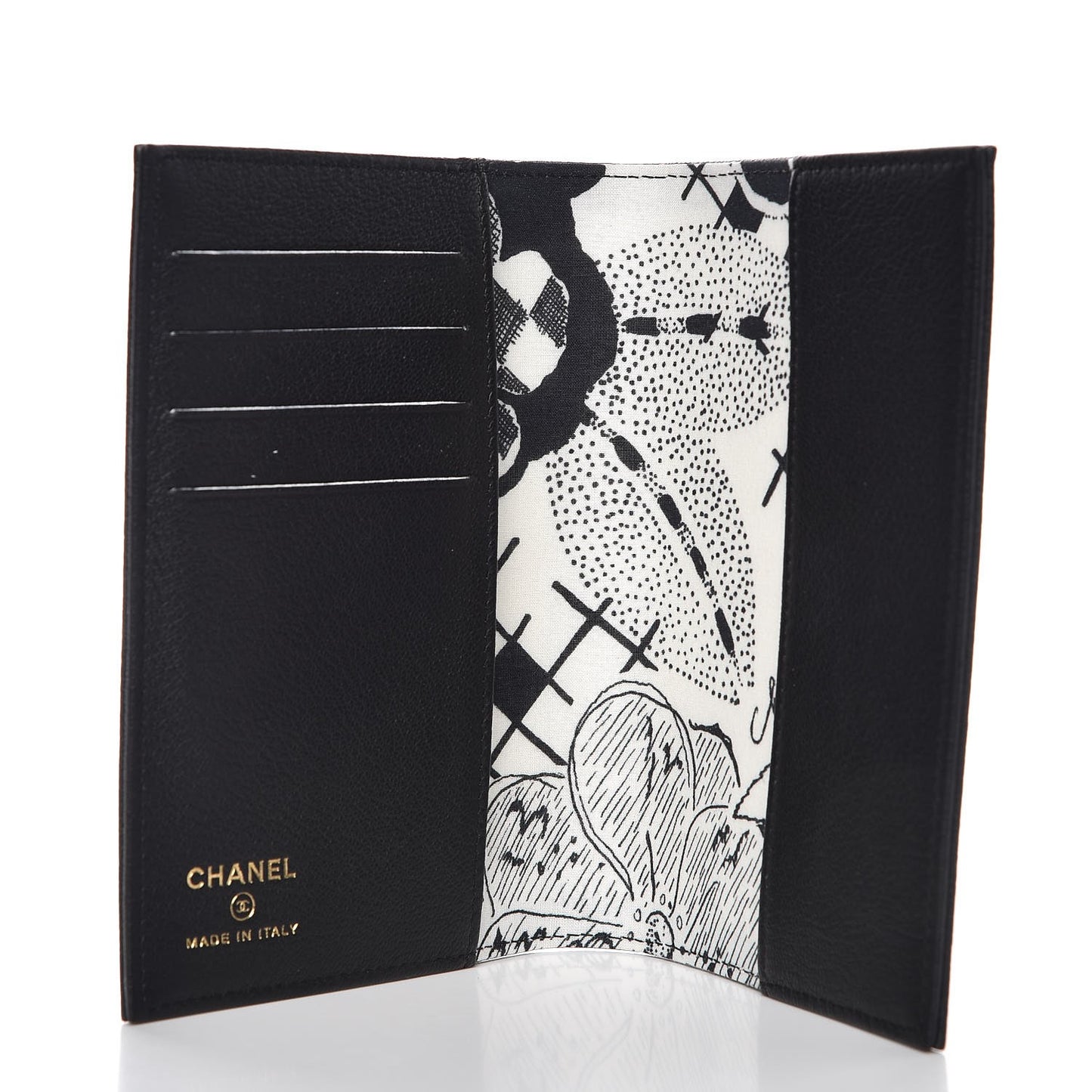 Goatskin Passport Holder Black