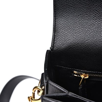 Saint Laurent Textured Calfskin Medium Classic Monogram Universite Bag Black 13 of 14