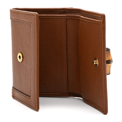 Gucci Wonka Grain Calfskin Diana Tri-Fold Wallet Cuir 5 of 10