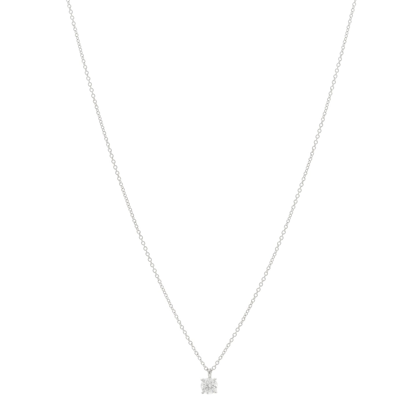 Platinum Diamond .35ct Solitaire Pendant Necklace