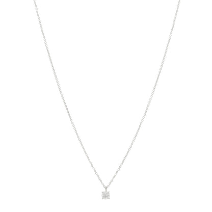 Tiffany Platinum Diamond .35ct Solitaire Pendant Necklace 1 of 5