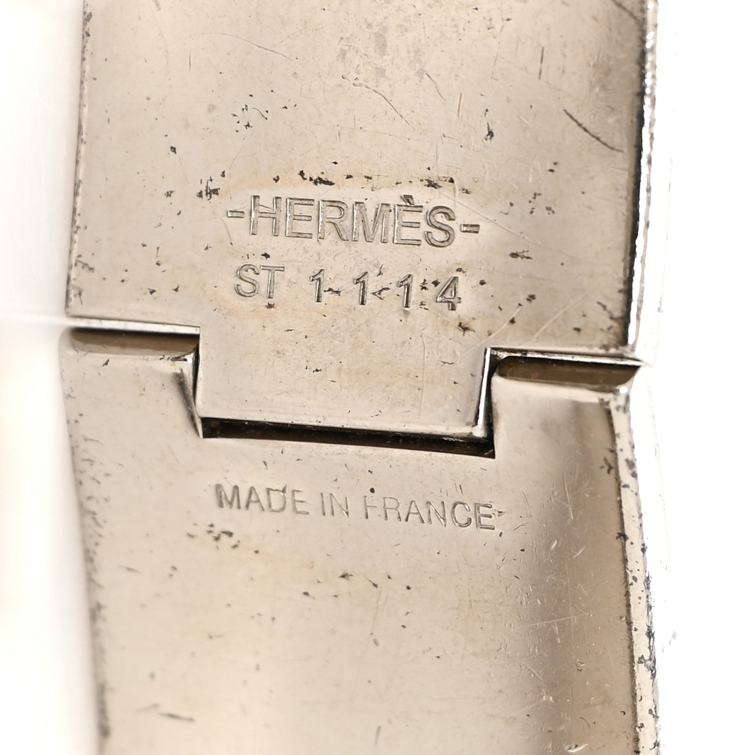 Hermes Enamel Wide Clic Clac H Bracelet GM White 5 of 5