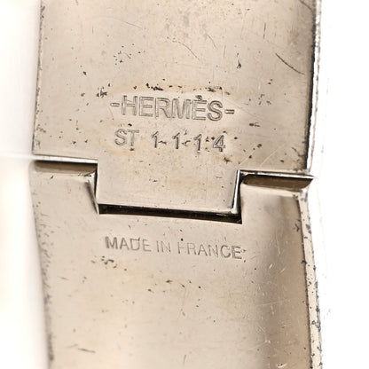 Hermes Enamel Wide Clic Clac H Bracelet GM White 5 of 5