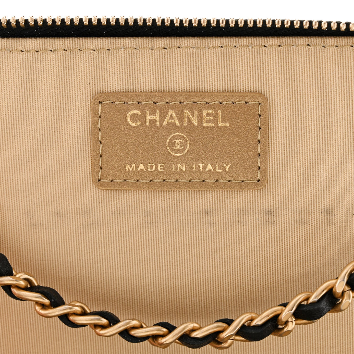 Lambskin Quilted Small Pearl Crush Vanity Case With Chain Black
