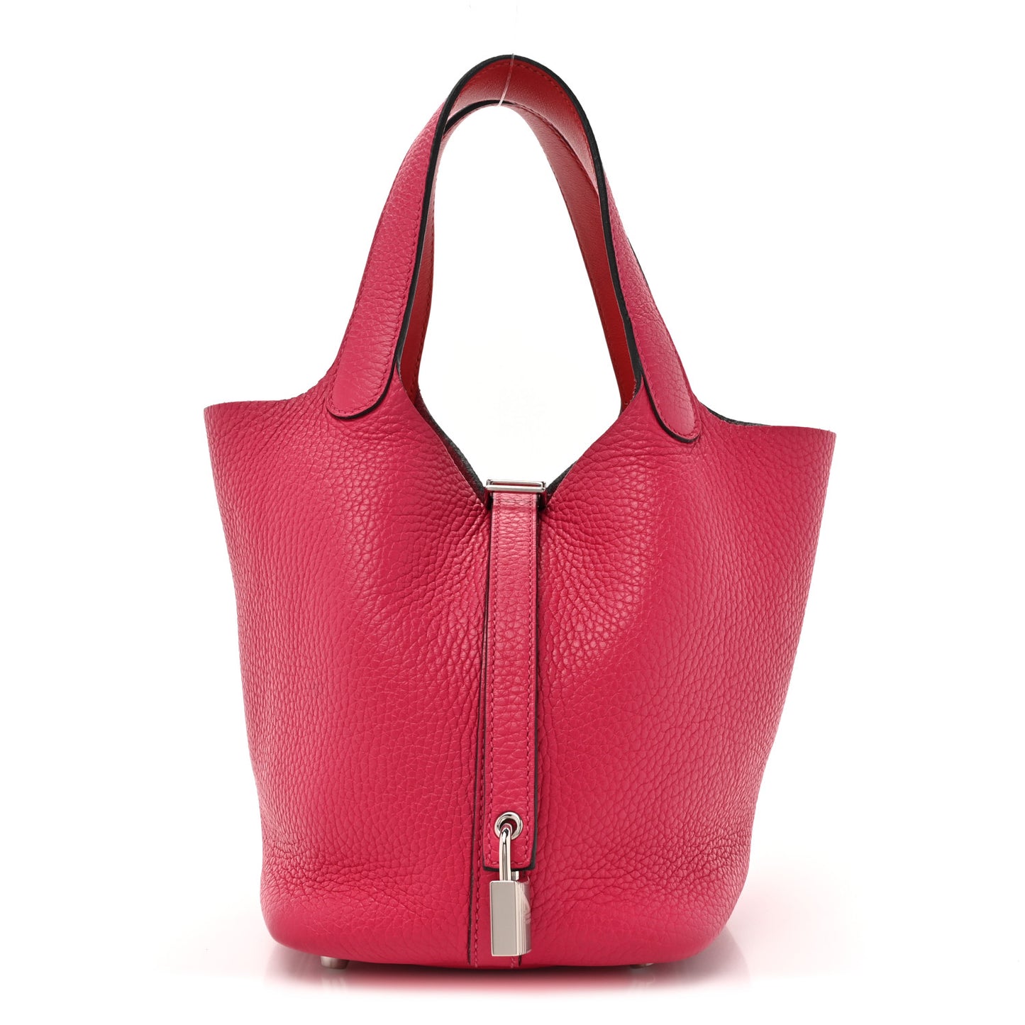 Taurillon Clemence Swift Eclat Picotin Lock 18 PM Rose Mexico Rouge De Coeur