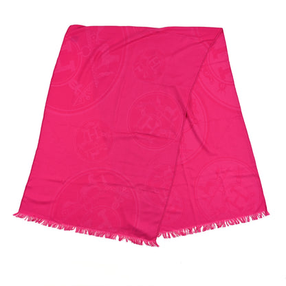 Hermes Cashmere Silk New Libris Stole Rose Indien 2 of 3