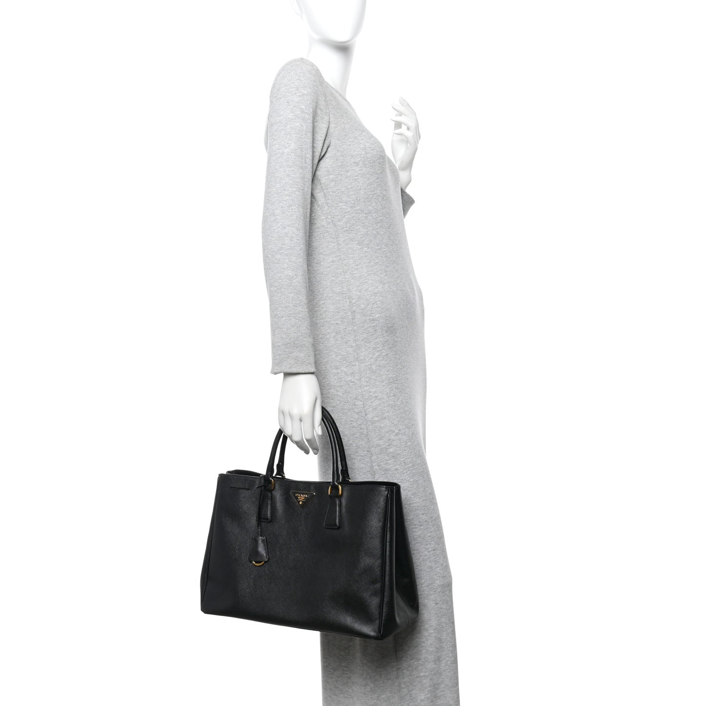 Saffiano Lux Large Tote Black