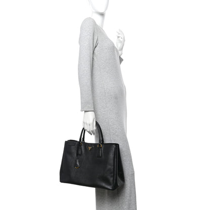 Prada Saffiano Lux Large Tote Black 2 of 10