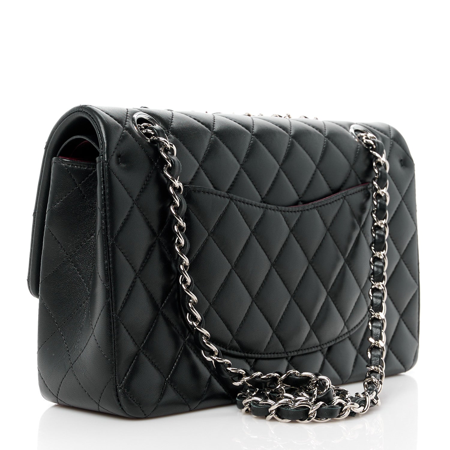 Chanel Lambskin Quilted Medium Double Flap Black 3 of 12