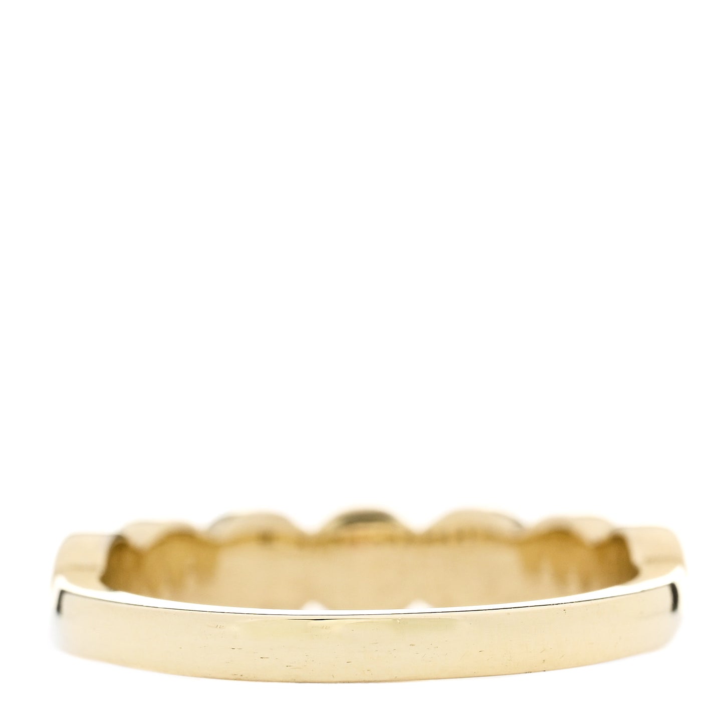 18K Yellow Gold Mini Circle Link Ring 49 5