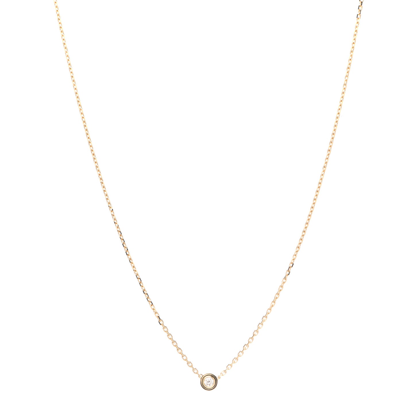 18K Yellow Gold Diamond XS D'Amour Pendant Necklace