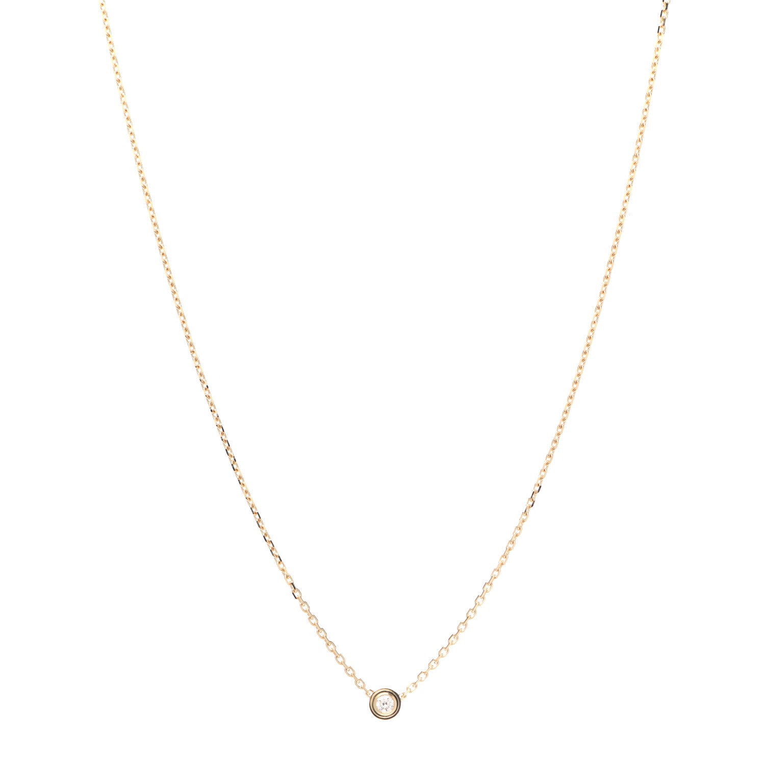 Cartier 18K Yellow Gold Diamond XS D'Amour Pendant Necklace 1 of 7