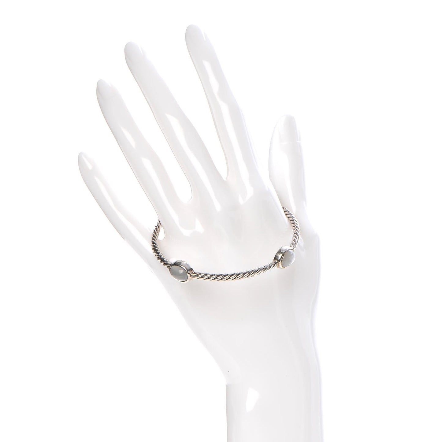 Sterling Silver Chalcedony 3mm Color Classics Four Station Bangle