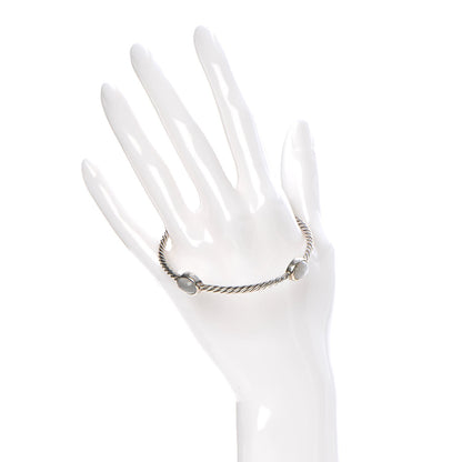 David Yurman Sterling Silver Chalcedony 3mm Color Classics Four Station Bangle 3 of 4