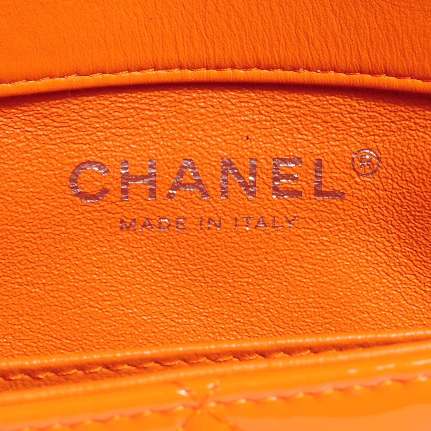 Chanel Patent Quilted Extra Mini Flap Light Orange 7 of 9