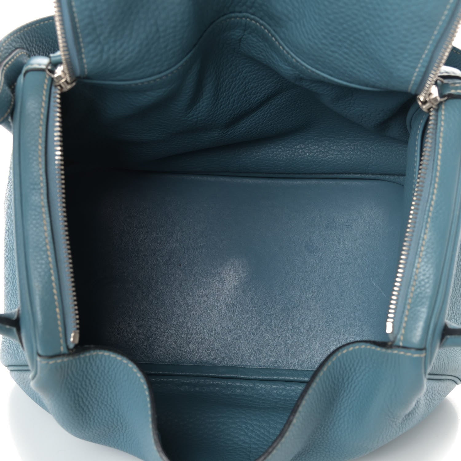 Hermes Taurillon Clemence Lindy 30 Blue Jean 4 of 4